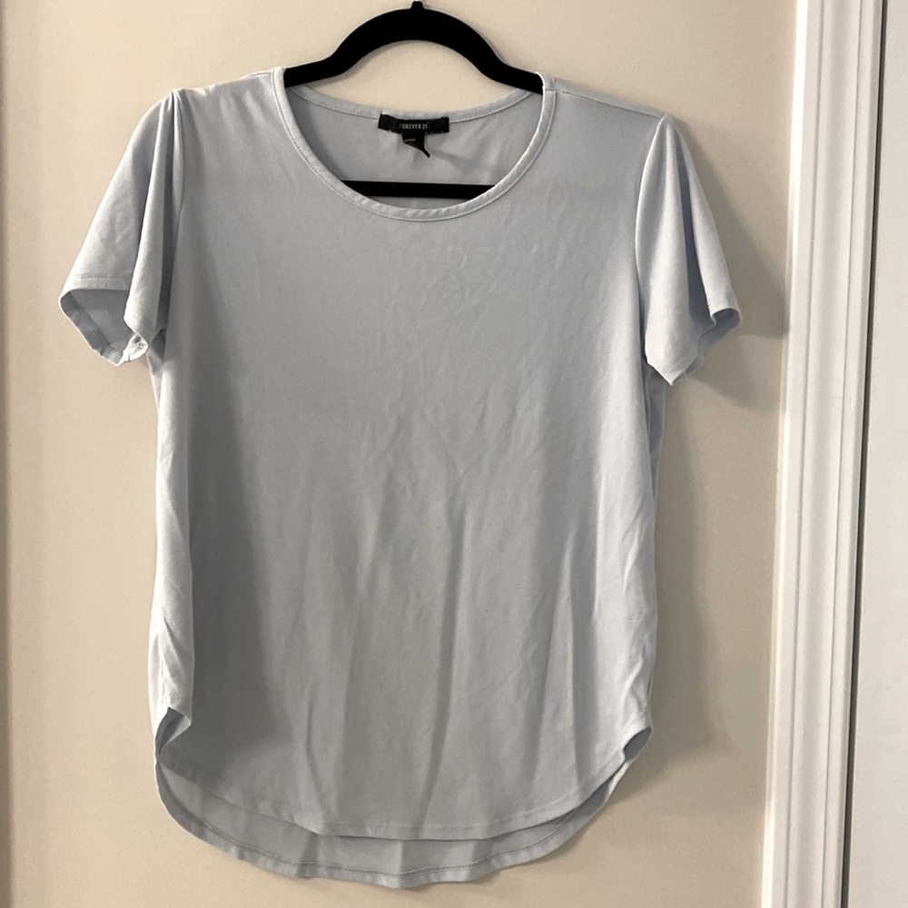 Forever 21 light blue blouse top size s